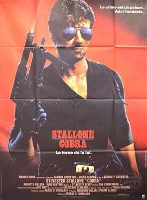 Affiche ancienne cinéma - Cobra - Stallone - 1986