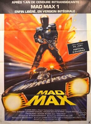 Affiche ancienne cinéma - Mad Max - Mel Gibson - 1982