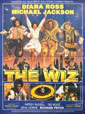 Affiche ancienne cinéma - The Wiz - Michael Jackson - Diana Ross - 1985