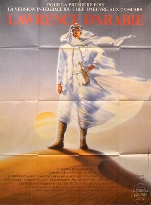 Affiche ancienne cinéma - Lawrence d'Arabie - Peter O'Toole - Anthony Quinn - 1962