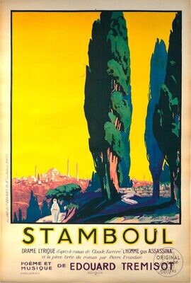 Affiche ancienne spectacle - Stamboul - René H. Pesle - 1920