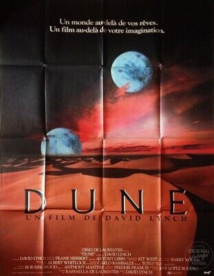 Affiche ancienne cinéma - Dune - David Lynch Sting - 1984