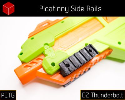 Picatinny Side Rails [PETG] for Dart Zone Thunderbolt