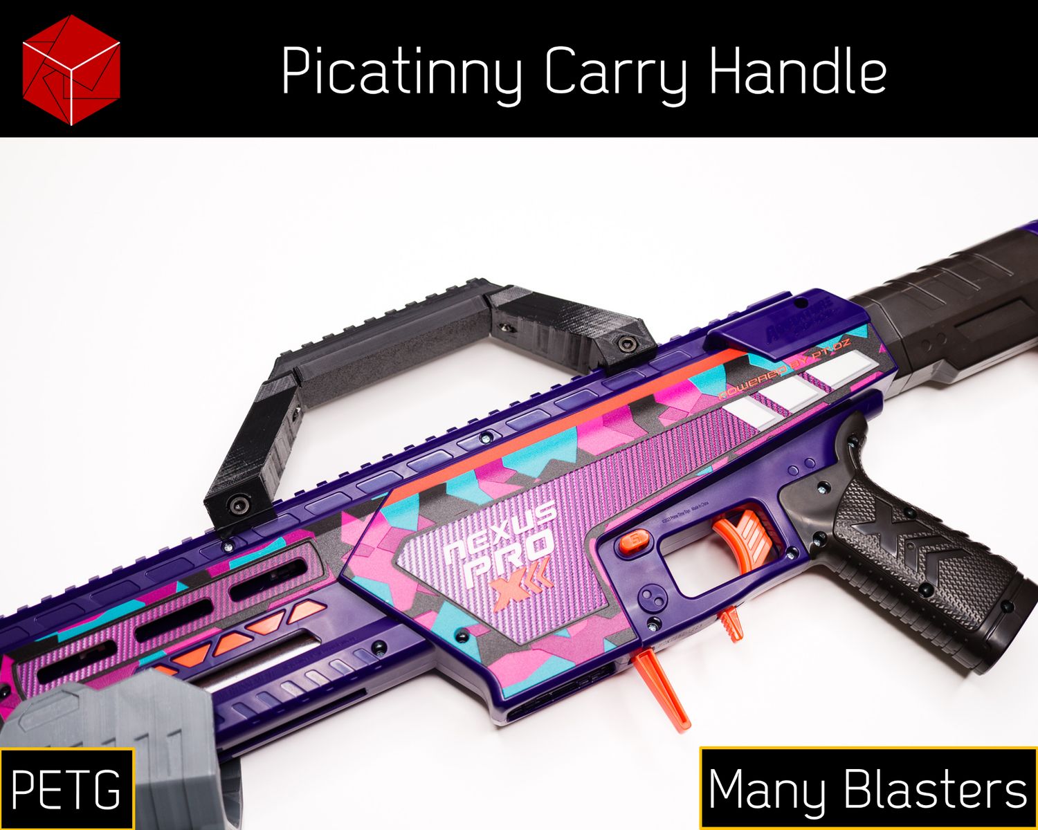 Picatinny Carry Handle [PETG] for Many Blasters