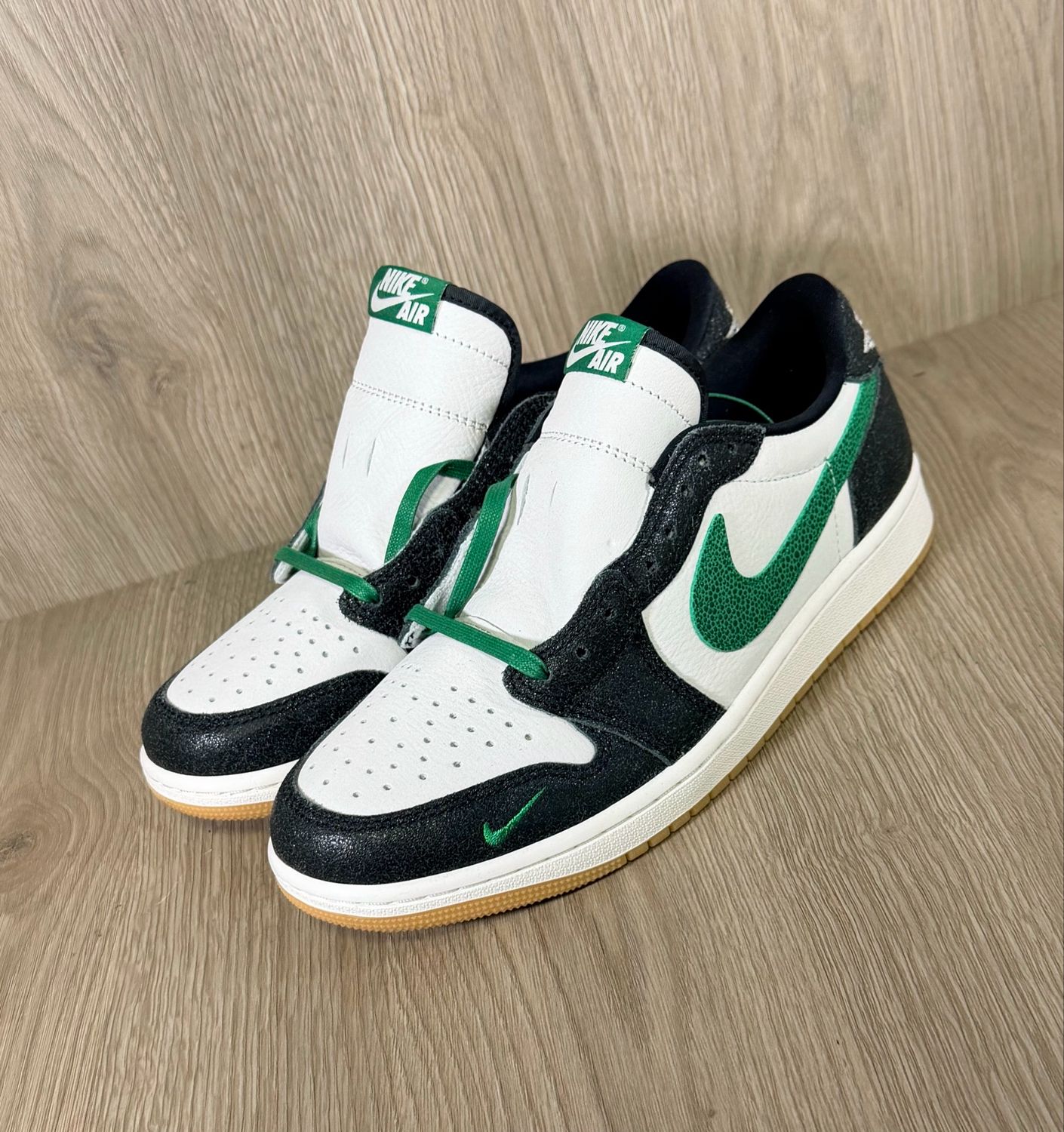 Air Jordan 1 Low OG Phantom and Pine Green