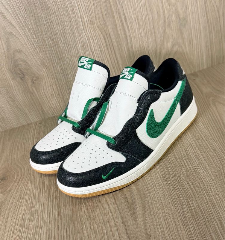Air Jordan 1 Low OG Phantom and Pine Green