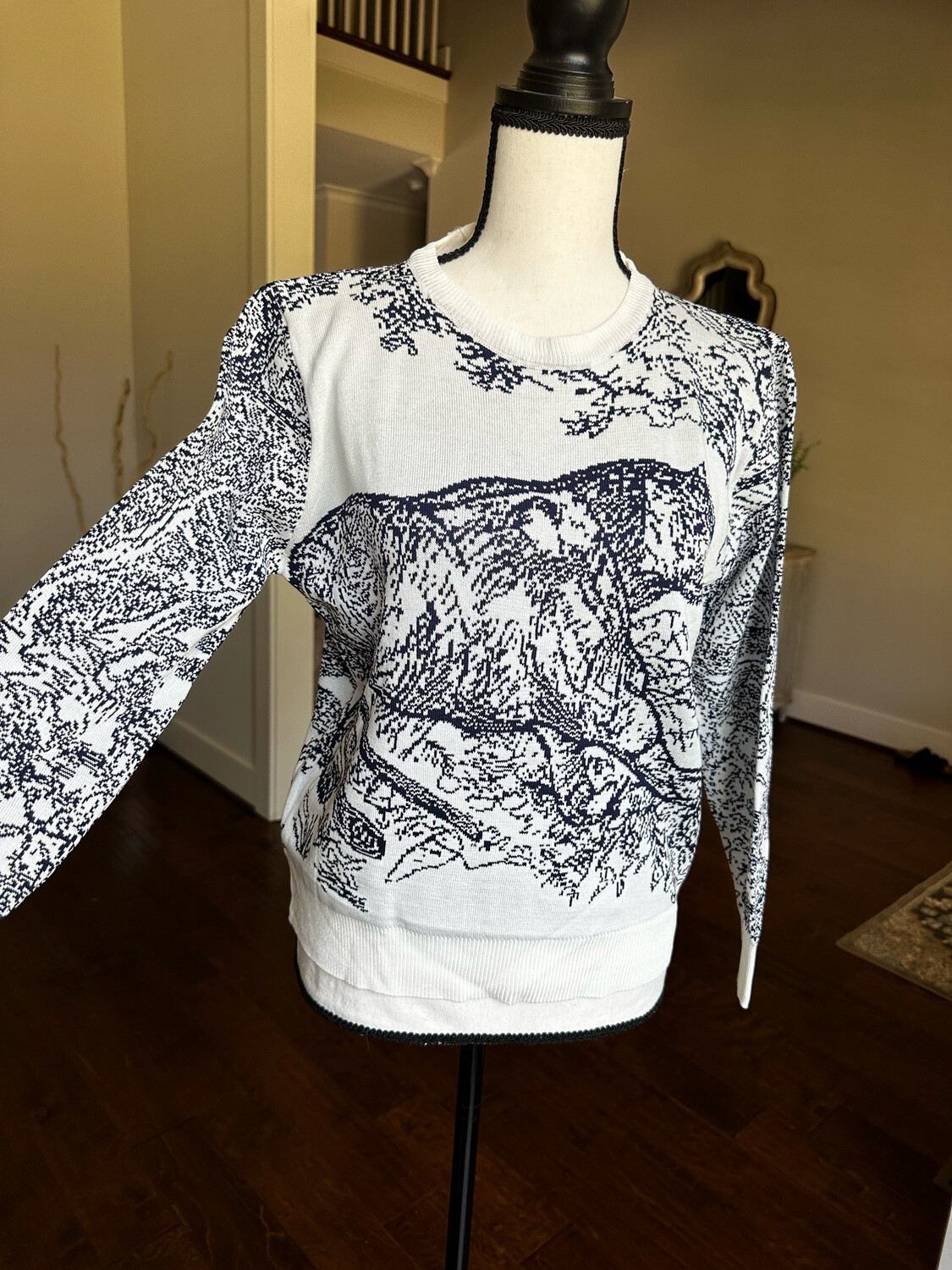 Dior Leopard White Sweater S