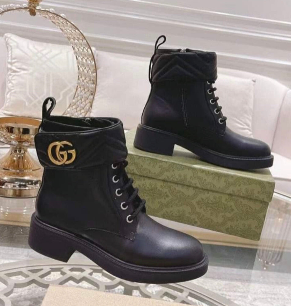 Gucci Black Combat Boots (PRE-ORDER)