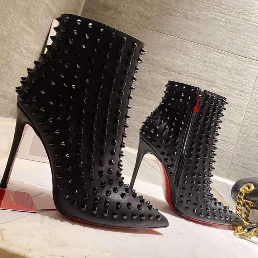 Christian Louboutin Black Spike Boots