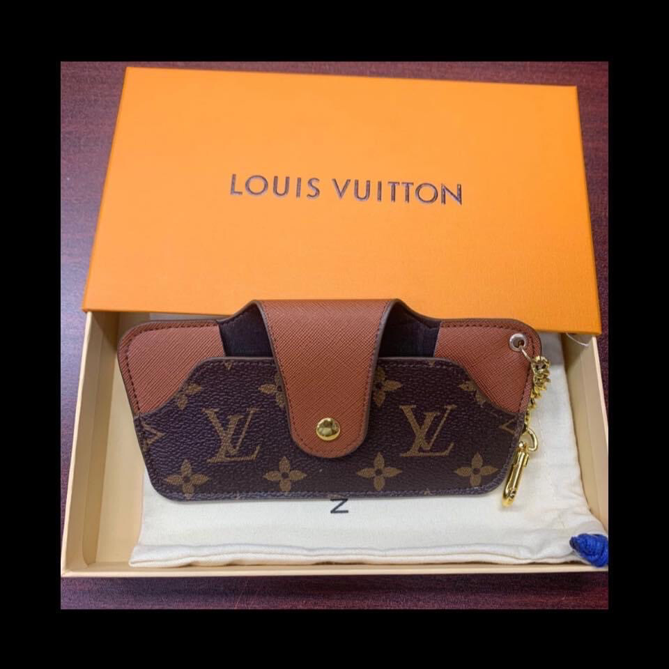 LV Mono Leather Sunglass Case