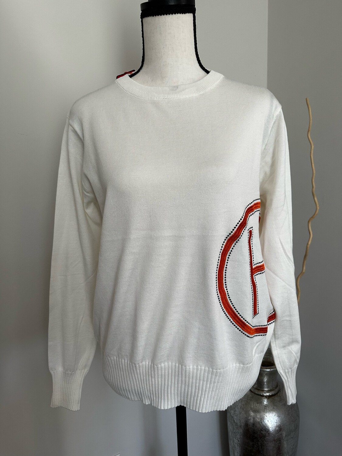 Hermes Ivory Sweater Small