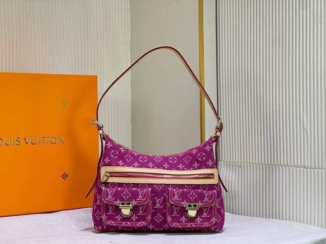 LV Mono Pink Denim Bag