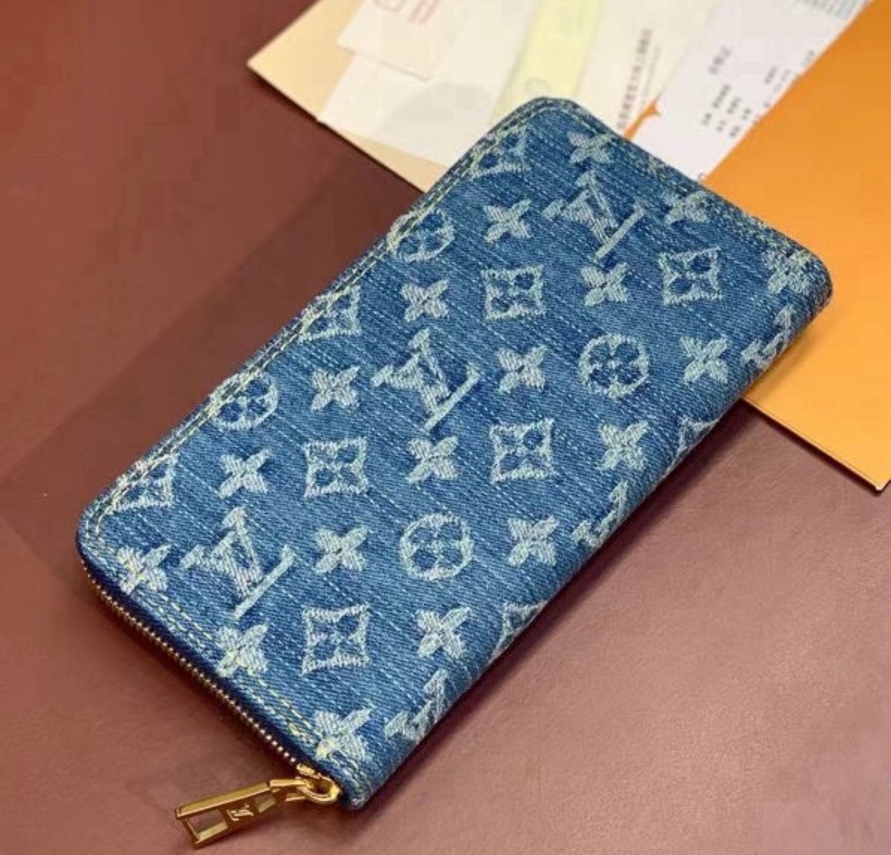 LV Denim Full Size Wallet