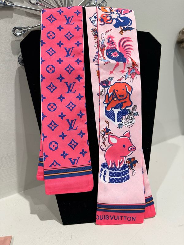 LV Pink Animal Scarf