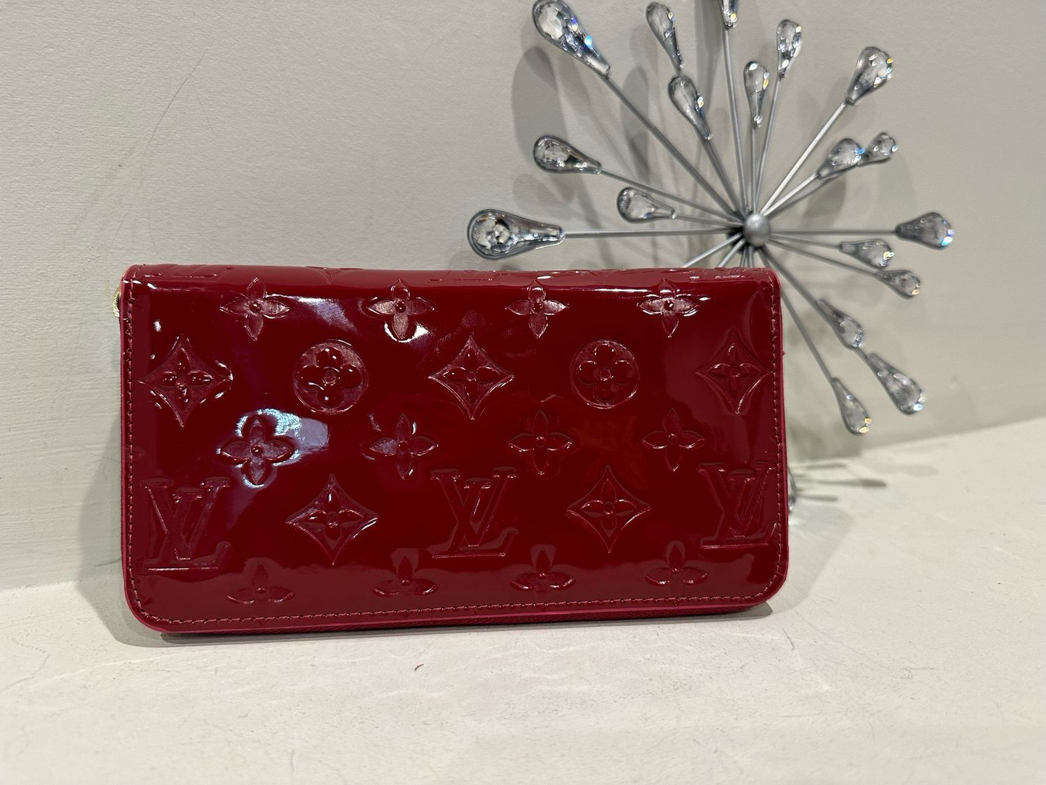 LV Red Glossy Wallet