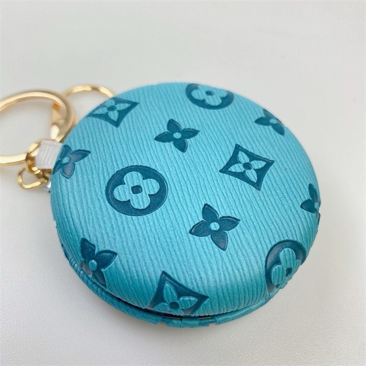 Blue Flower Mirror Keychain