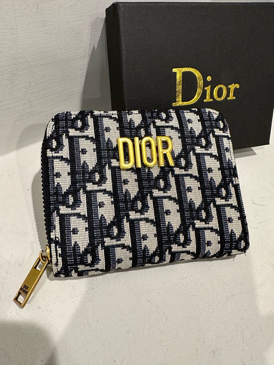 Dior Embroidered Black Wallet
