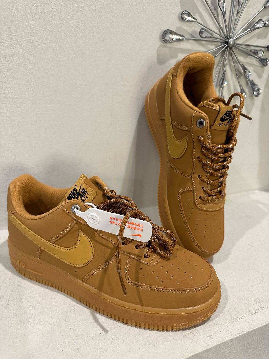 Nike Air Force 1 ‘07 WB Low Flax Wheat Gum Light Brown CJ9179-200 Size 8