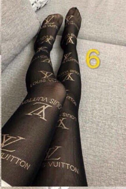 LV Black Stockings