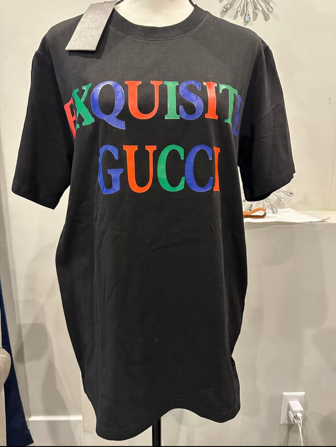 Gucci Black Colorful T-shirt Large