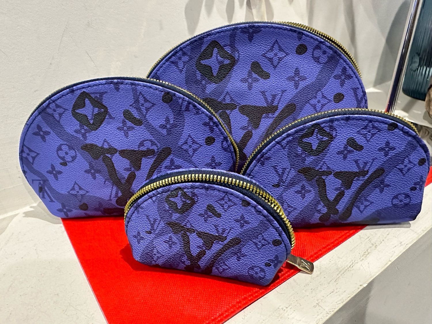 LV Blue Toiletry 4-N-1 Set