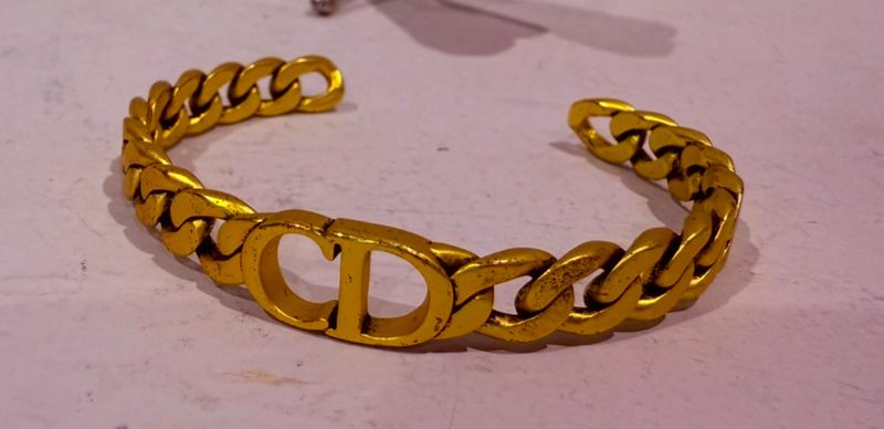 CD Antique Gold Open Bracelet