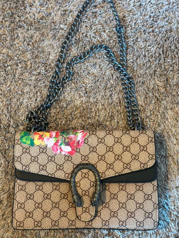 Gucci Dionysus Black Mono Floral Bag