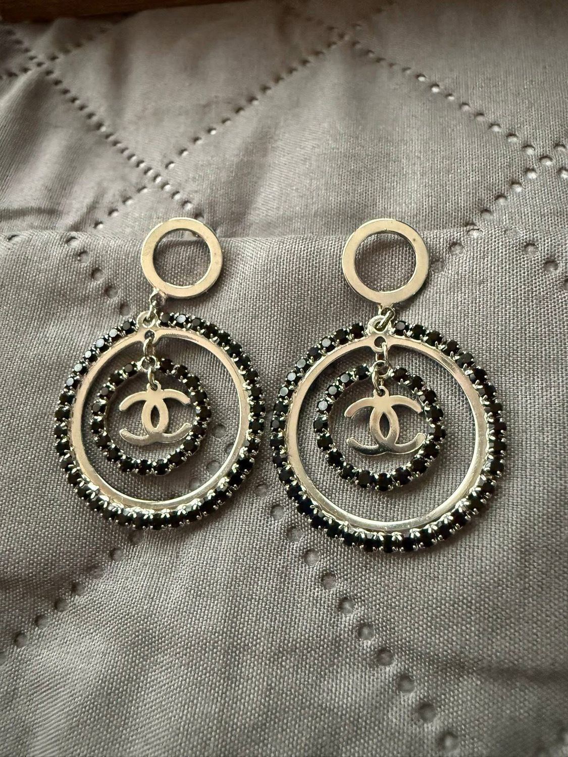 Chanel Silver Earrings