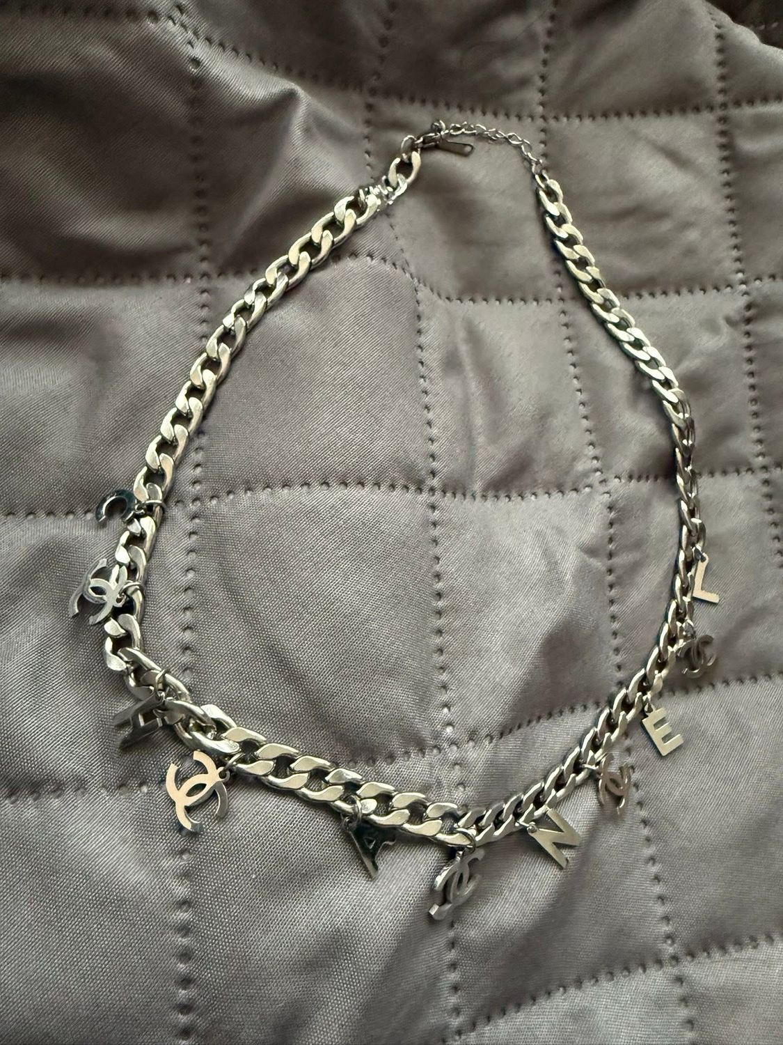 Chanel Silver Charm Necklace