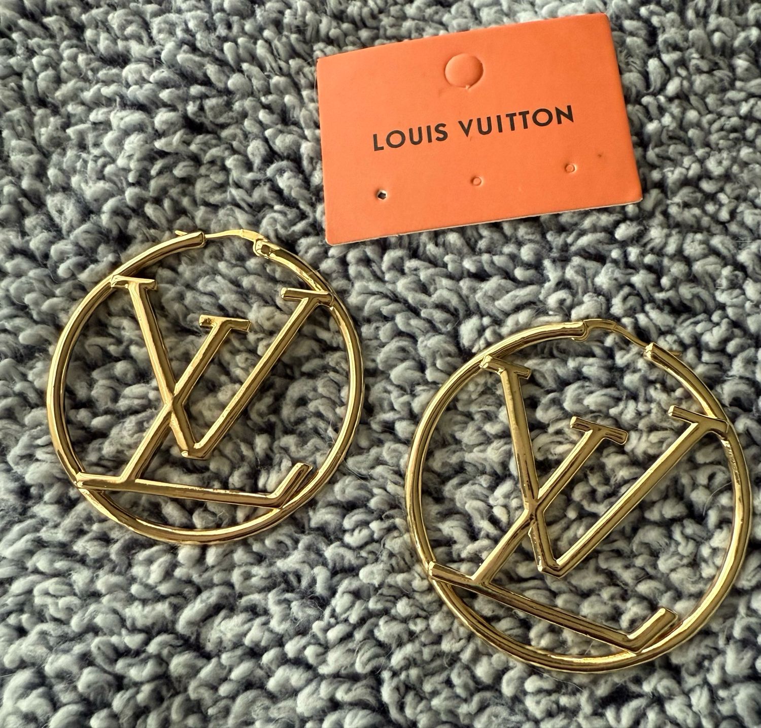 LV Gold Stainless Steel Hoops