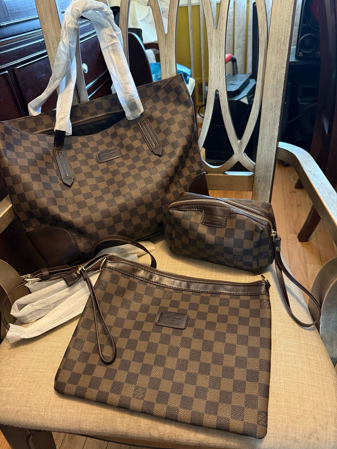 LV Damier 3-pc Set