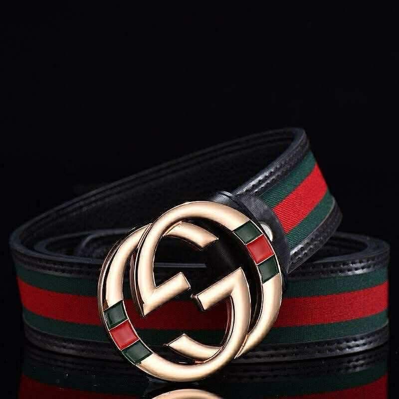 Gucci Black Gold Buckle Cherry Line Belt