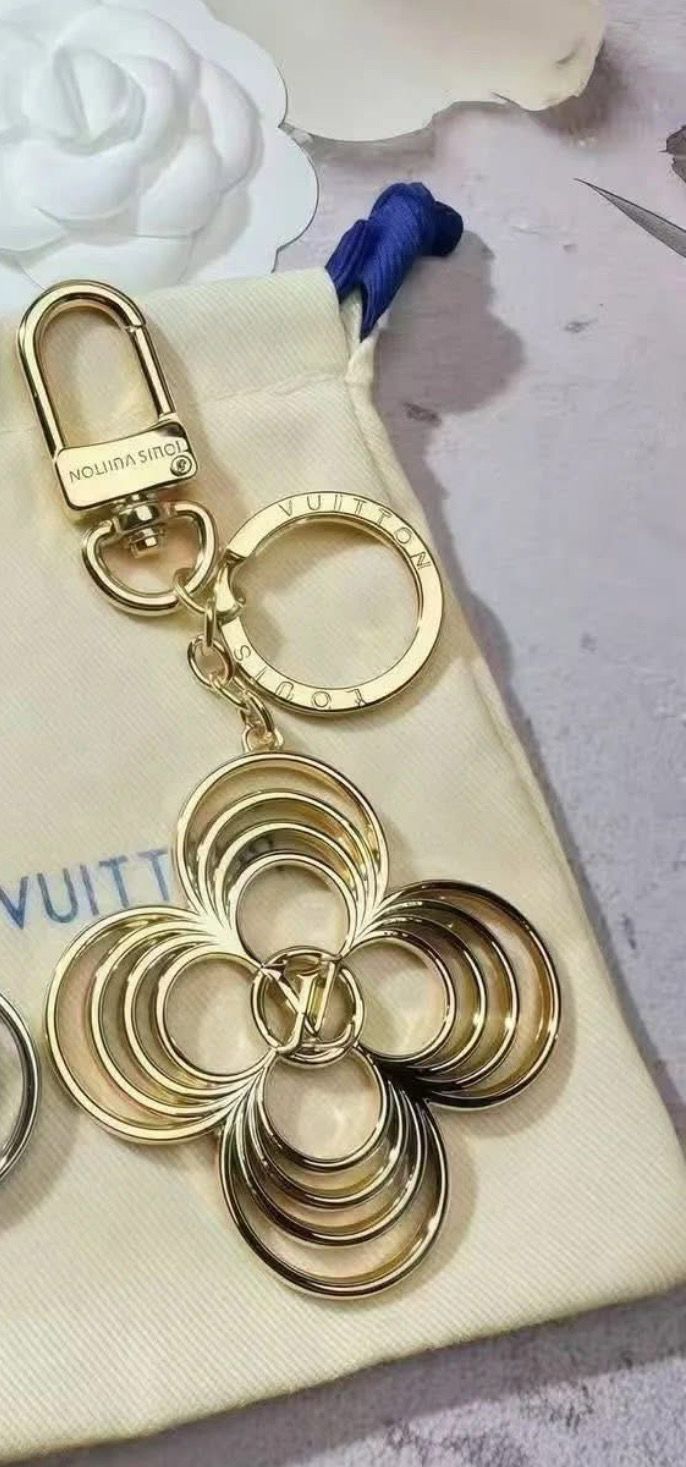 LV Gold Flower Keychain