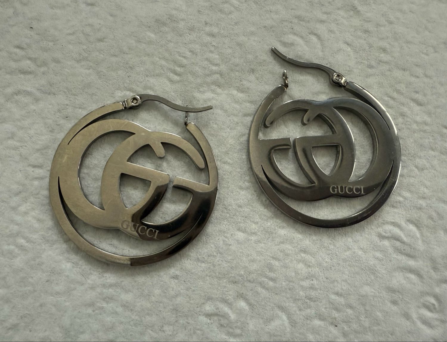 Gucci Silver Hoops