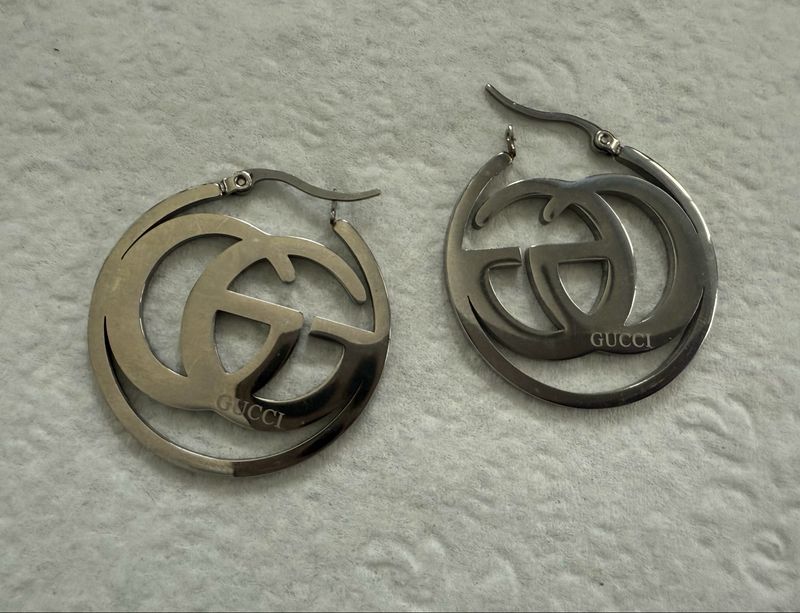 Gucci Silver Hoops