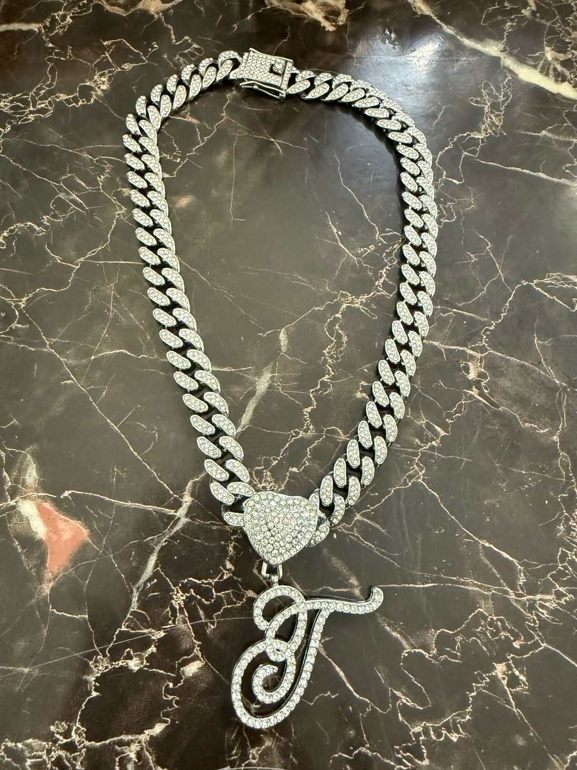 T Initial Bling Necklace