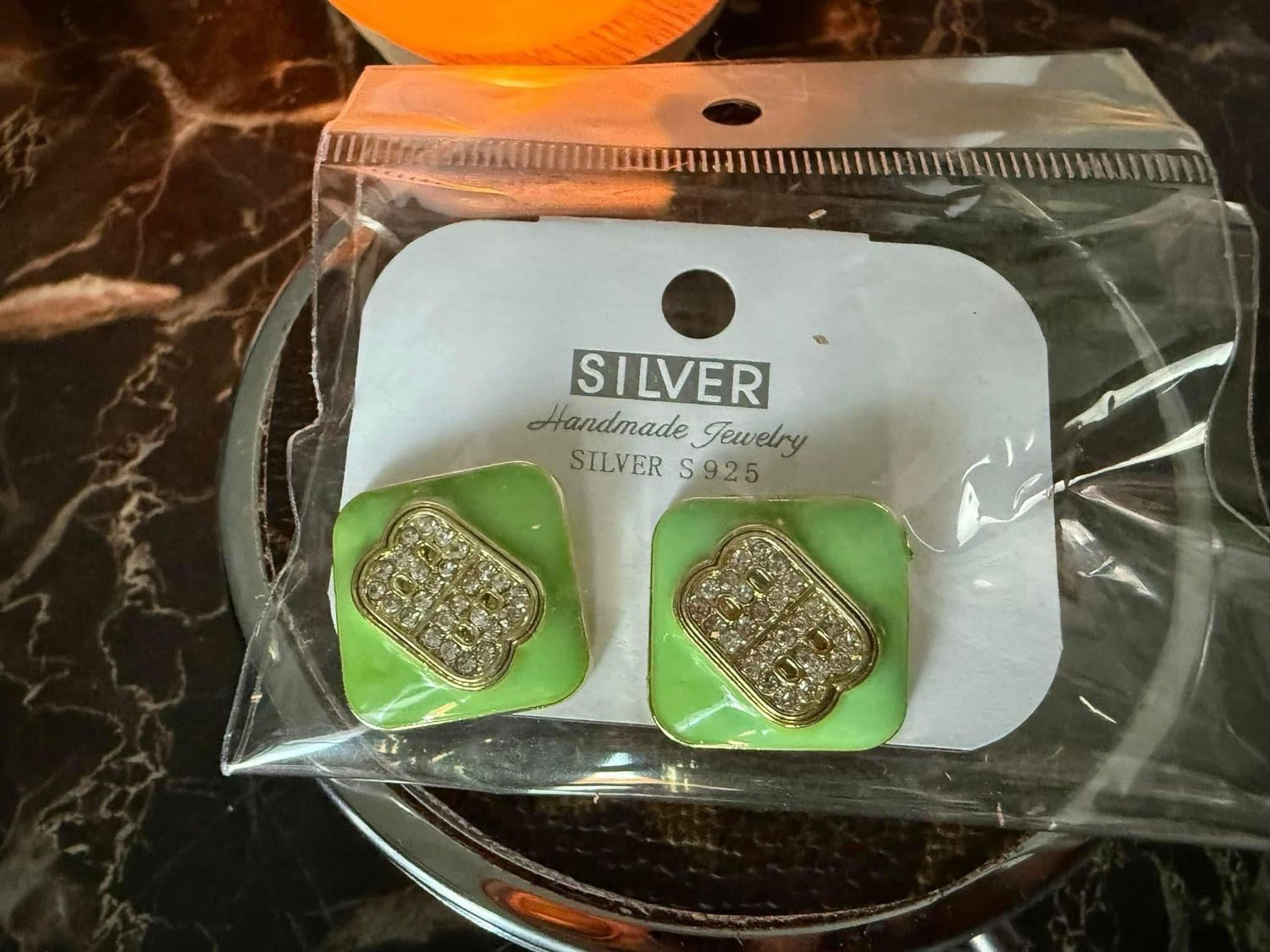 Balenciagia Green Earrings