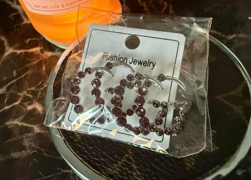 Gucci Purple Stones Earrings
