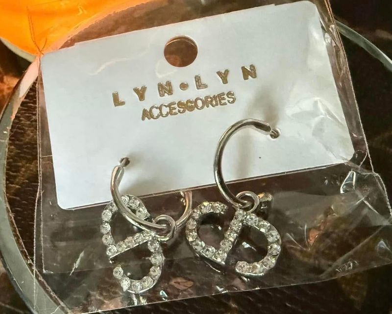 CD Silver Dangle Earrings