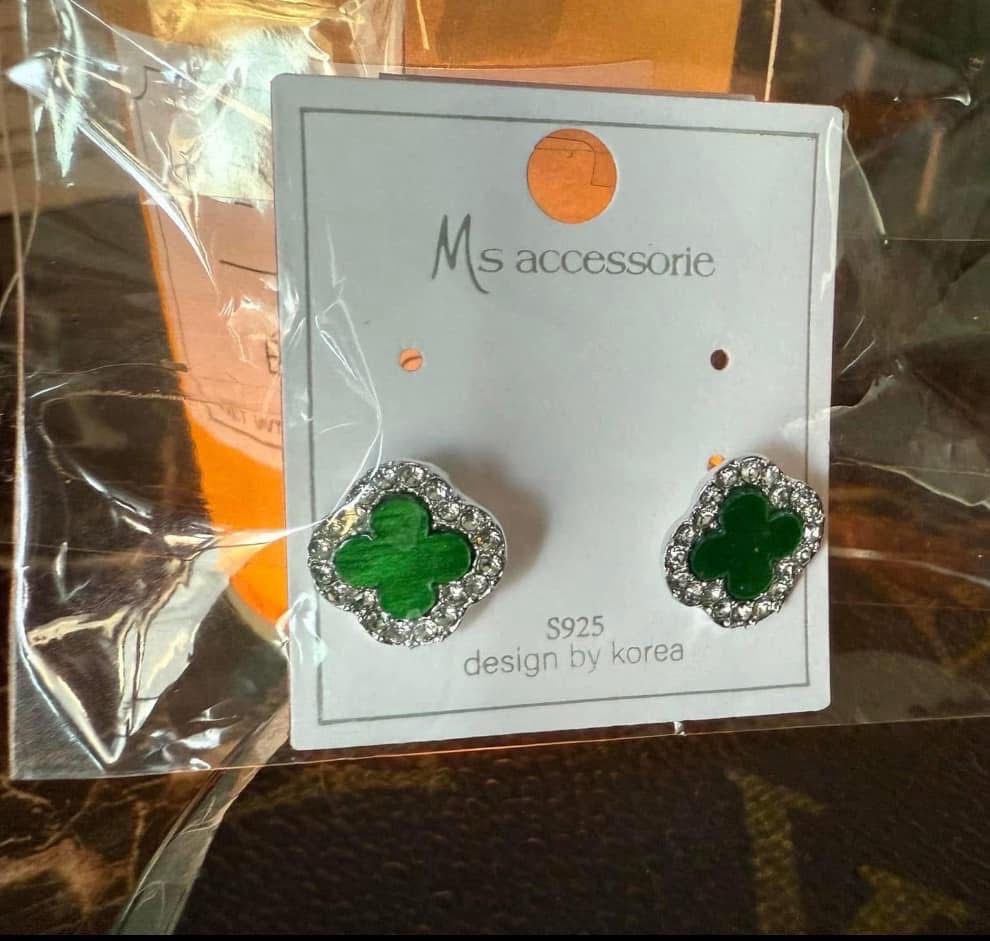 LV Green Flower Earrings