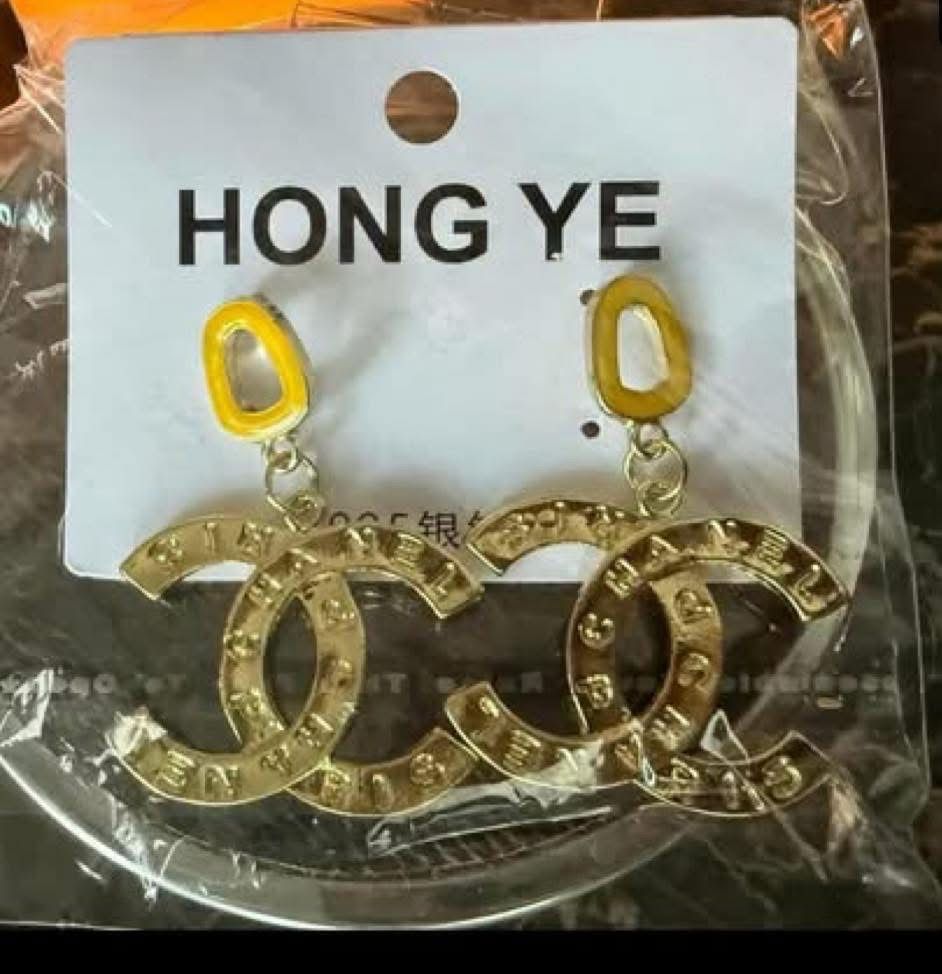 CC Gold Yellow Top Earrings