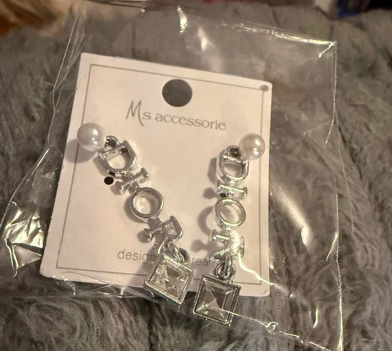 Dior Silver Dangle Earrings