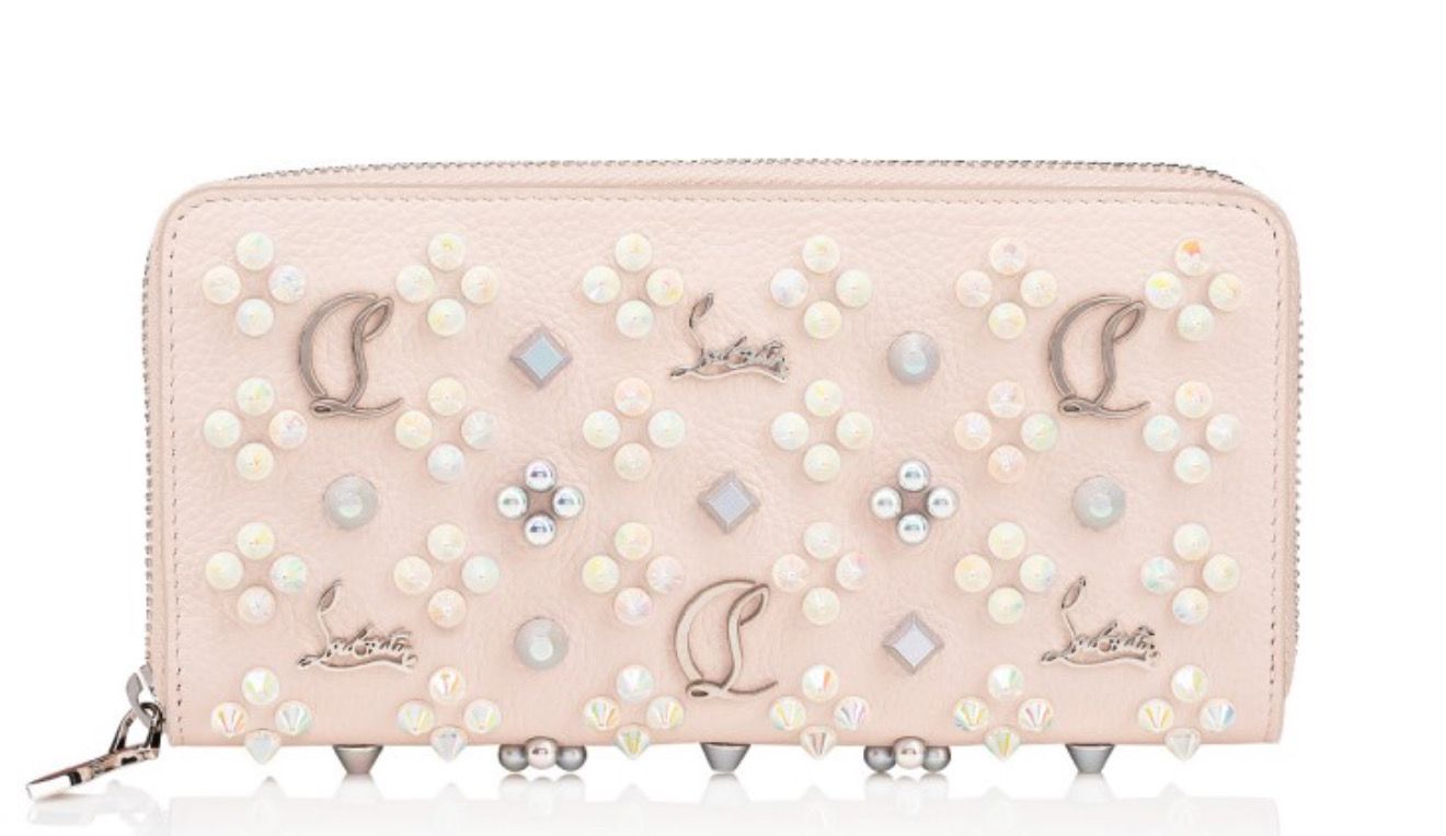Christian Louboutin Panettone wallet Grained calf leather and spikes