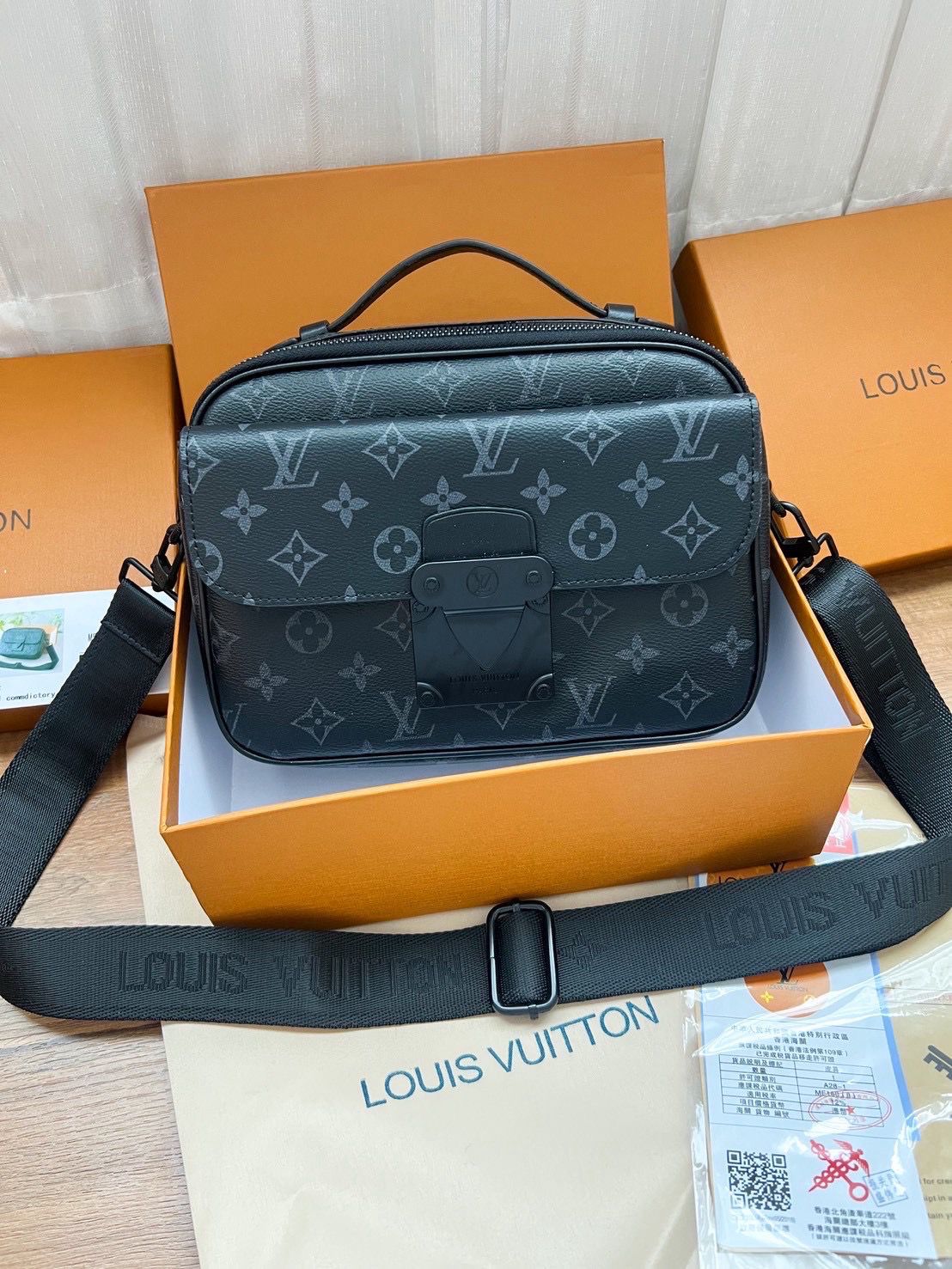 LV Black Mono Crossbody Bag