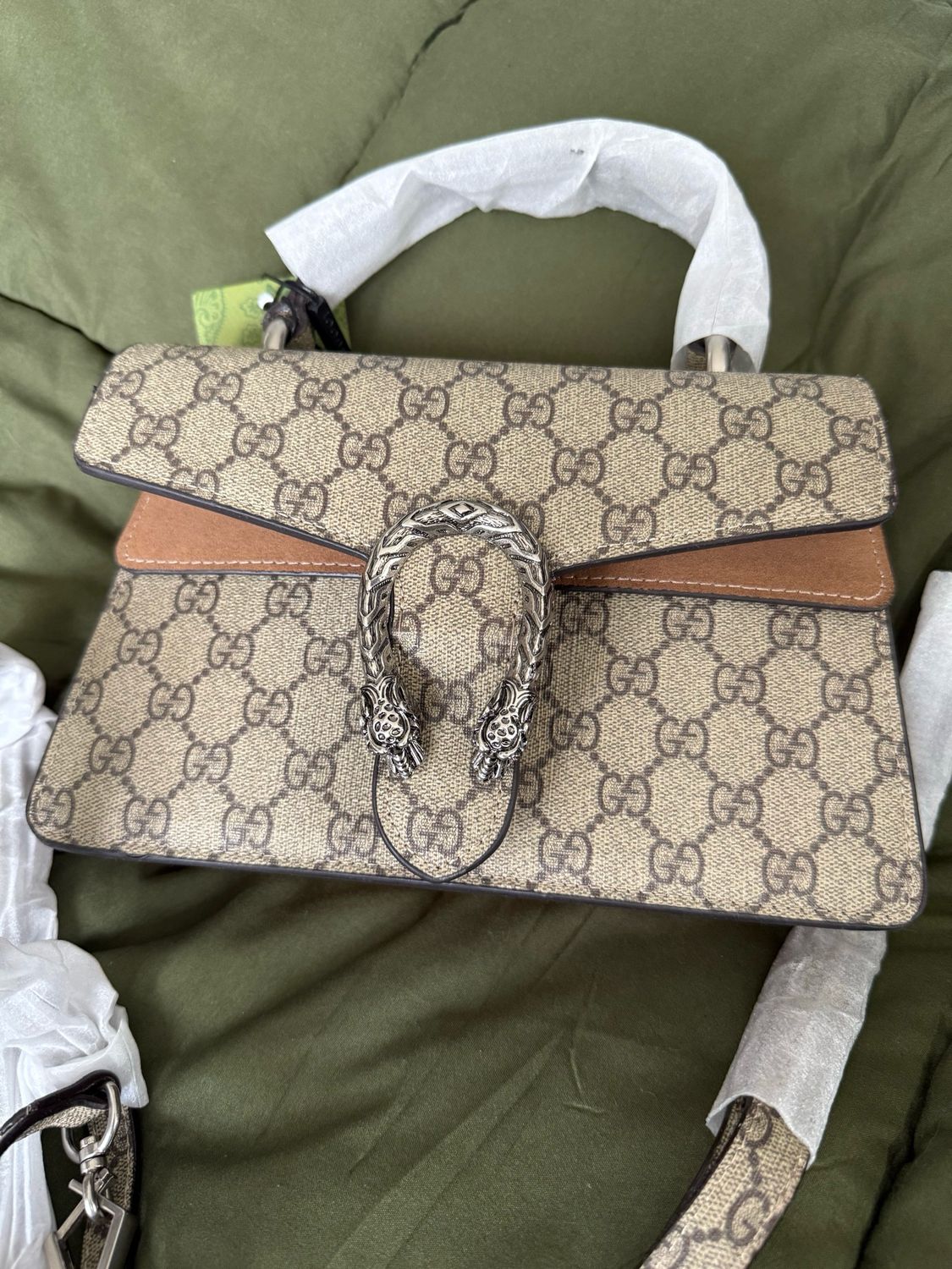 Dionysus Khaki medium shoulder bag