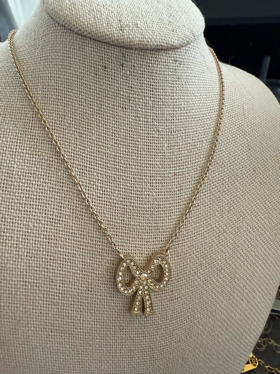 Coach Golden Bow Necklace