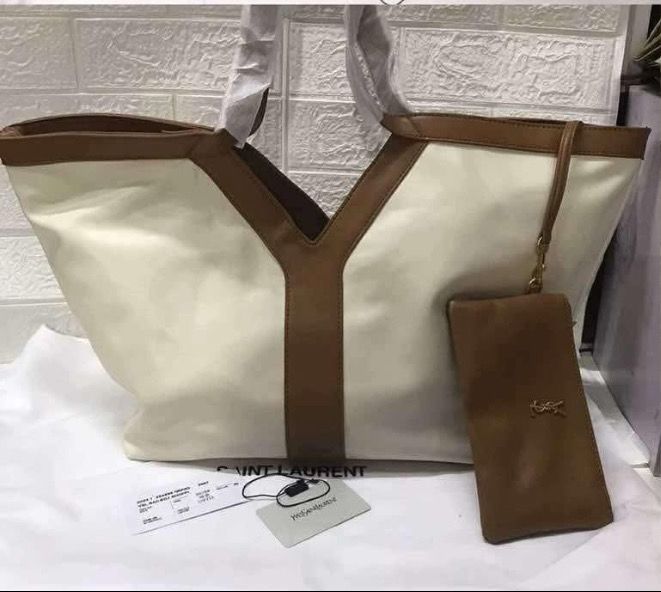 YSL Chalk White Shoulder Bag