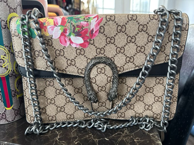Gucci Dionysus Black Mono Floral Bag