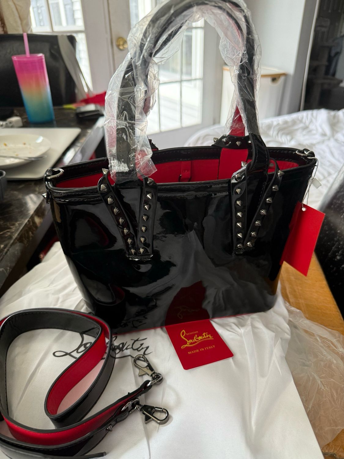 Christian Louboutin Black Patent Tote
