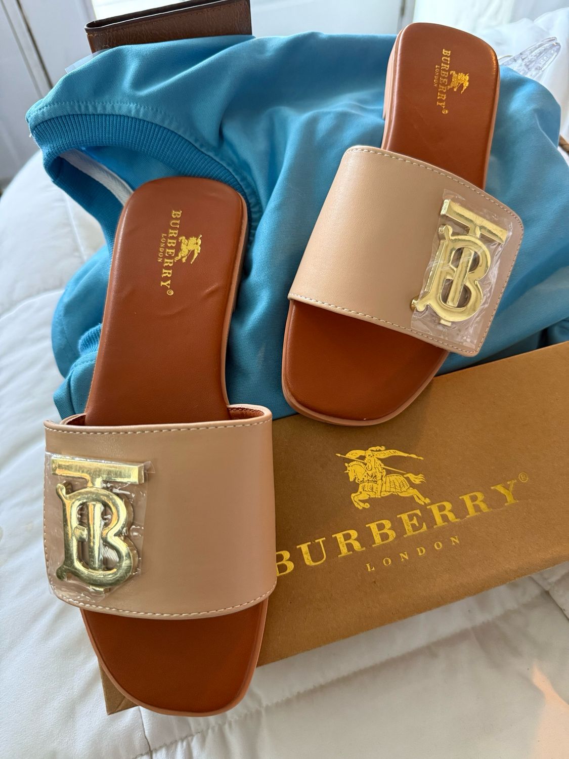 Burberry Khaki Slippers 8